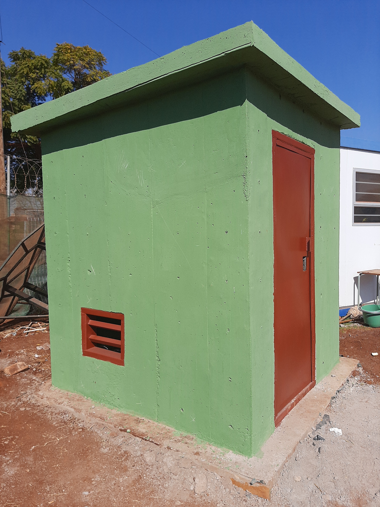 Pre-cast pump house side view